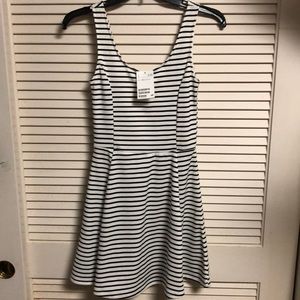 H&M striped black and white dress